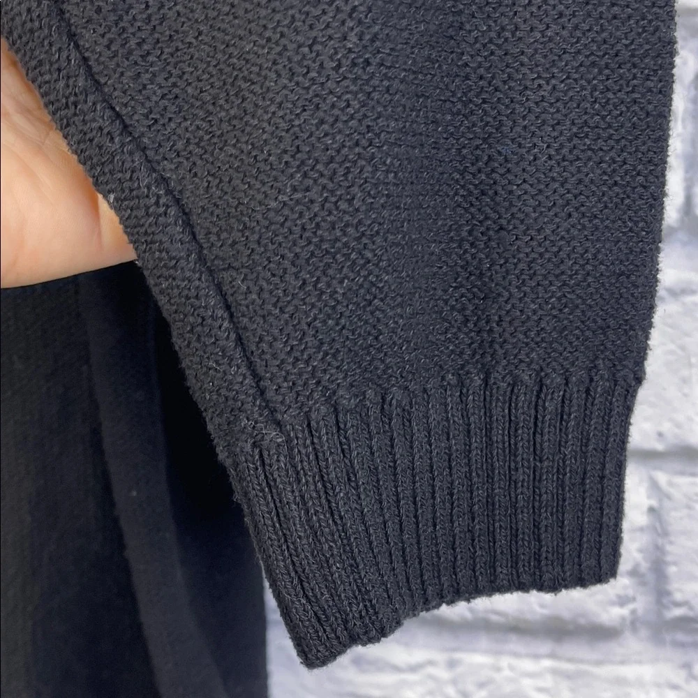Zara women’s Classic Black crochet long sleeve Sweater size XL
